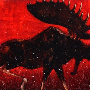 Antlered Moose - Spirit Animal - Premium Matte Art Print