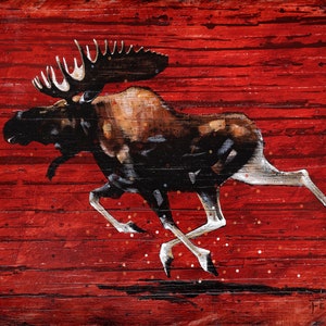 Antlered Moose Premium Spirit Animal Matte Art Print