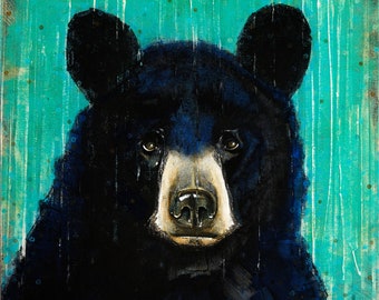 Black Bear Spirit Animal Premium Archival Matte Art Print