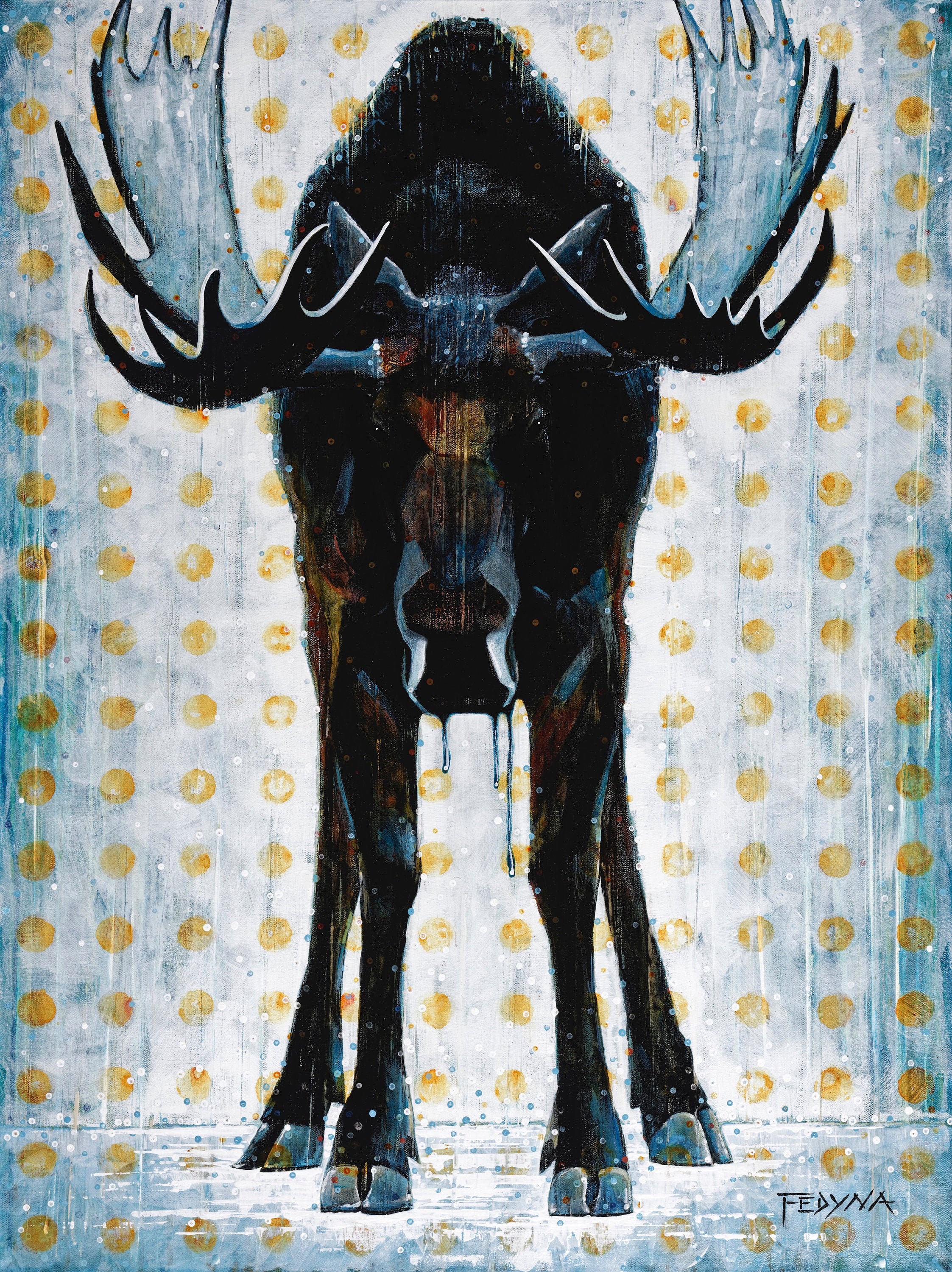 Bull Moose Drool - Spirit Animal - Giclee Fine Art Print
