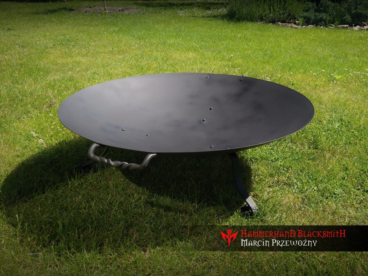 Forged fire bowl medieval style barbecue accessories, steel