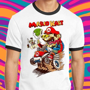 Mario Kart Fink Style Shirt SNES Wii