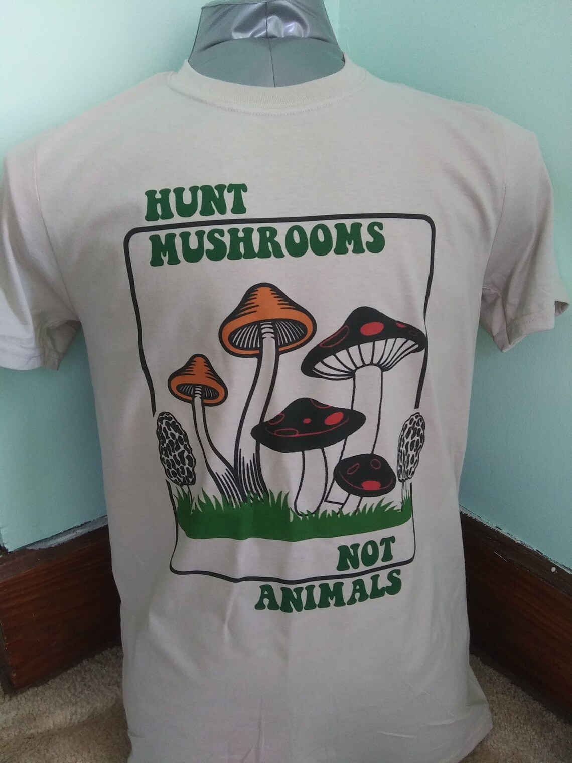 hunt mushrooms not animals shirt online ceramics