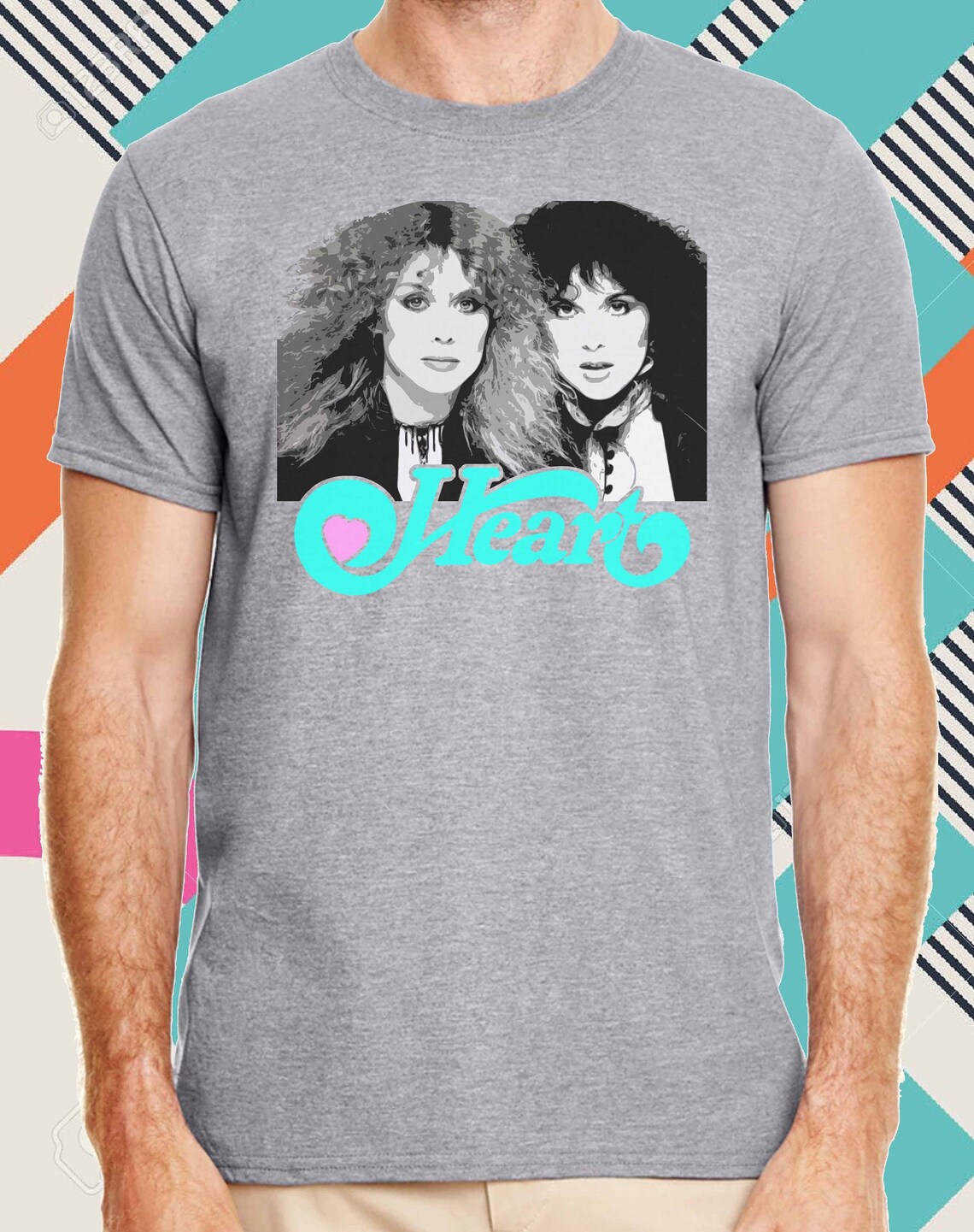 Heart Band Shirt Etsy