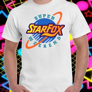 Starfox Super Weekend SNES Ringer Shirt: Retro 90s Competition Vit