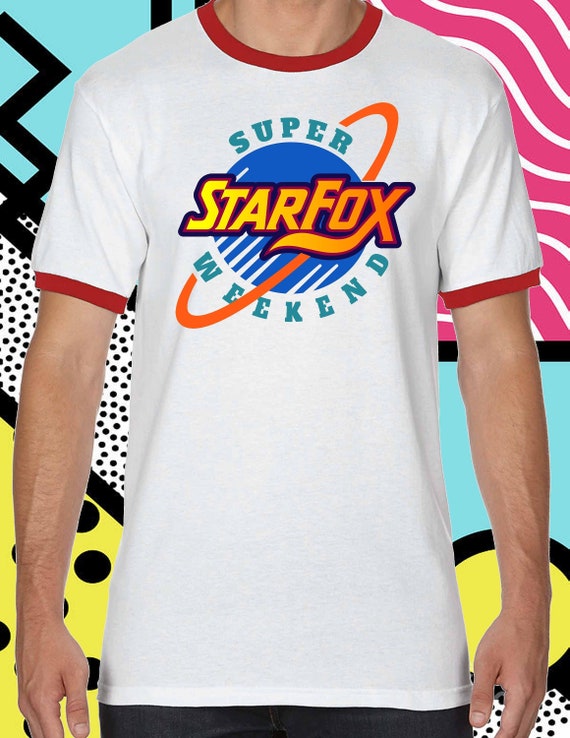 Starfox Super Weekend SNES Ringer Shirt: Retro 90s Competition