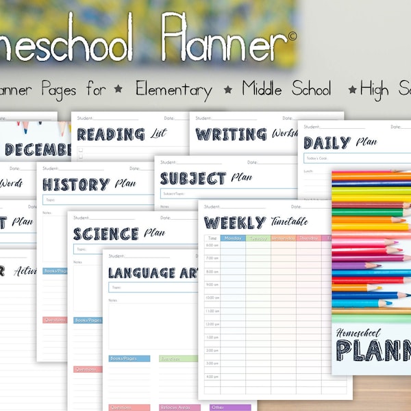 Homeschool Planner | Homeschool Printable | Homeschool Schedule | Homeschool Planner | Homeschool Daily Schedule | Homeschool Preschool