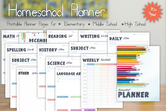 Homeschool Planner  Homeschool Printable  Homeschool