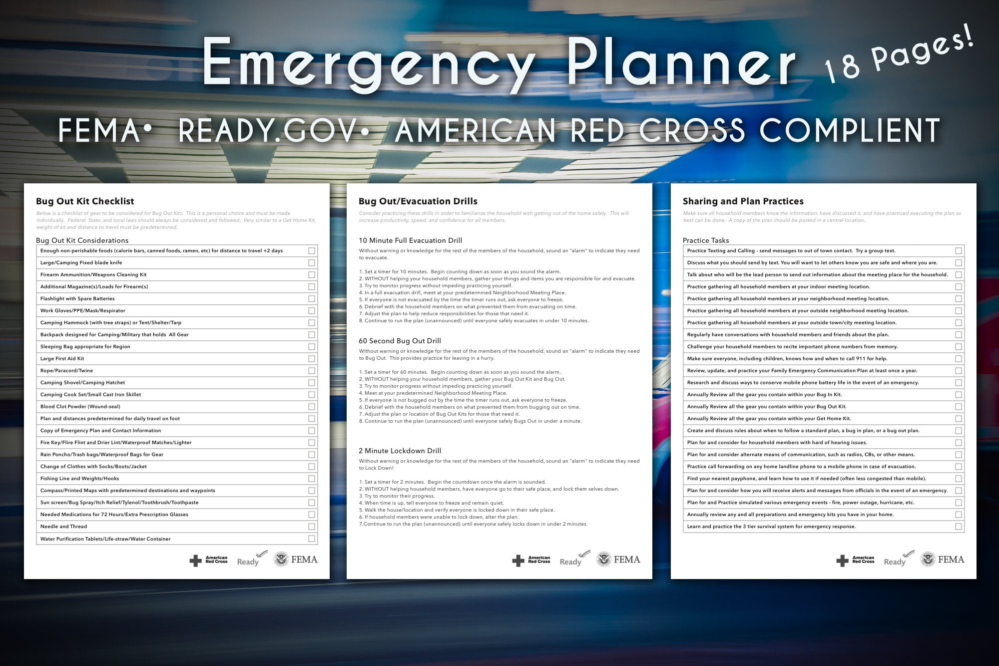 Printable Emergency Plan | Family Disaster Preparedness (PDF) - Etsy