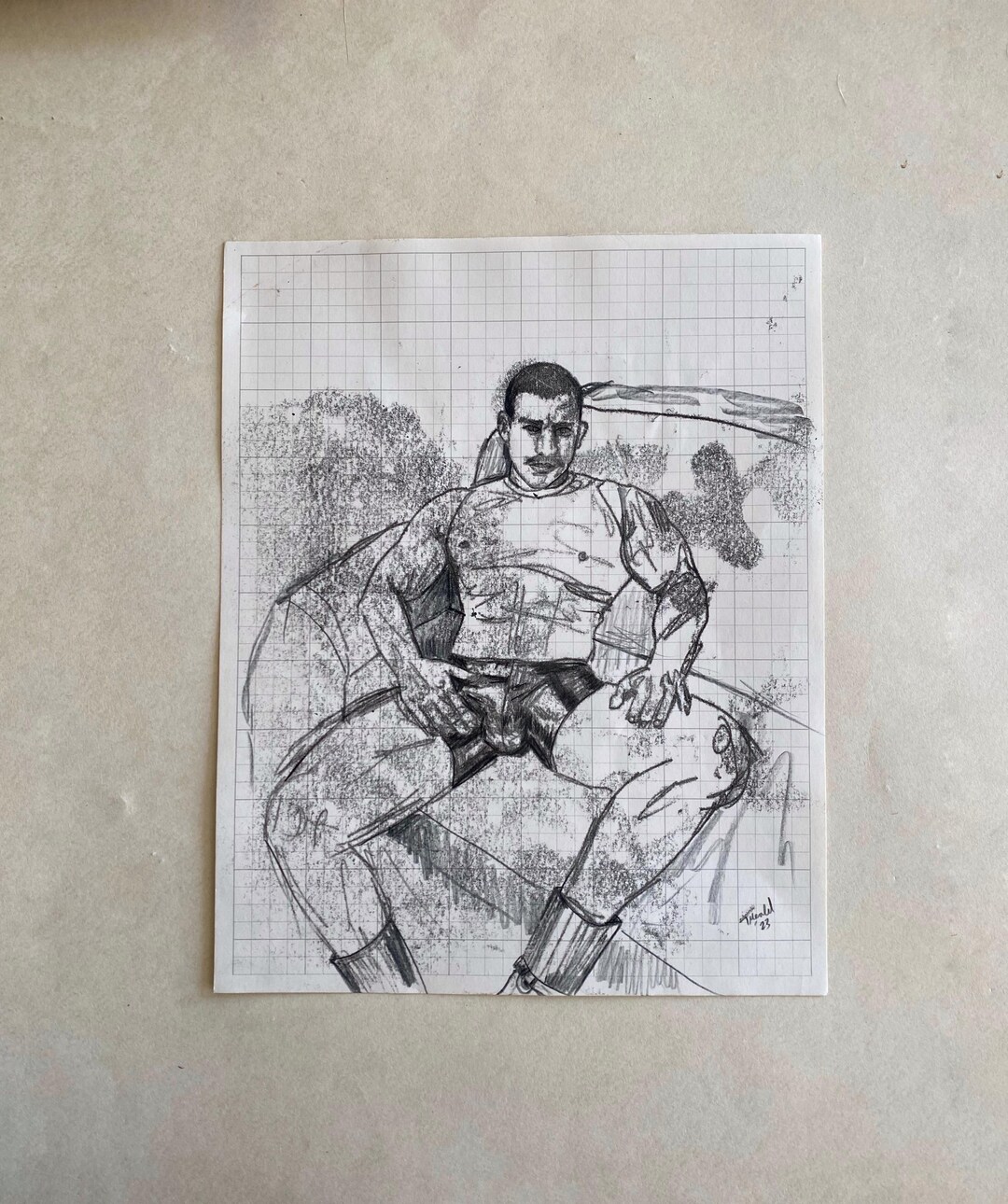 Original, Signed Oil Portrait, Male Nude, Painting, Illustration, Gay ...