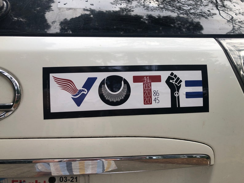 VOTE Removable Bumper Sticker Etsy