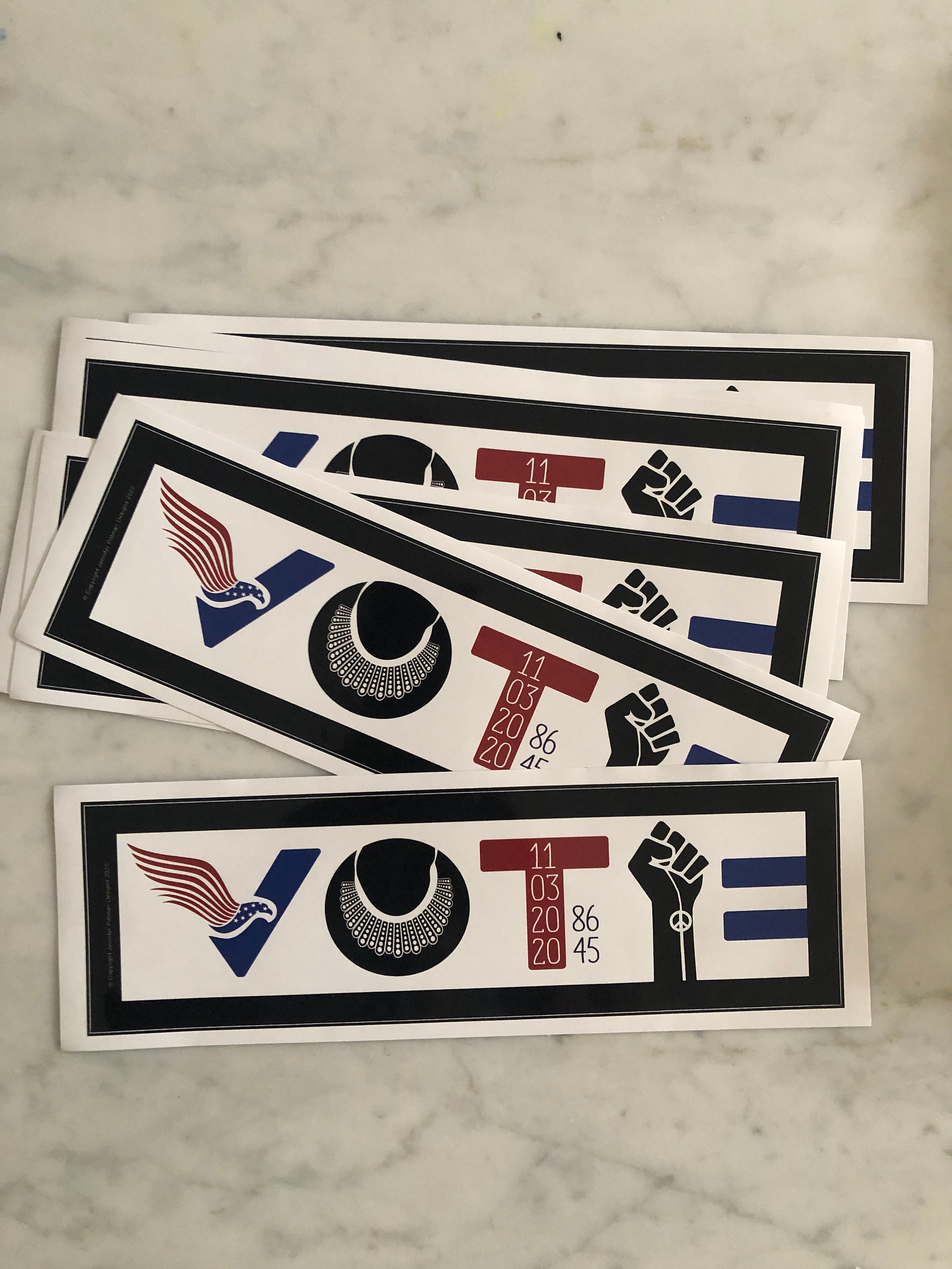 VOTE Removable Bumper Sticker Etsy