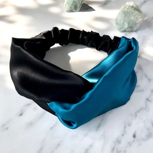 Pure Mulberry Silk Twisted Knot Headband, 100%  Silk Satin Soft Gentle Hair Beauty Accessory, Turban Head Band