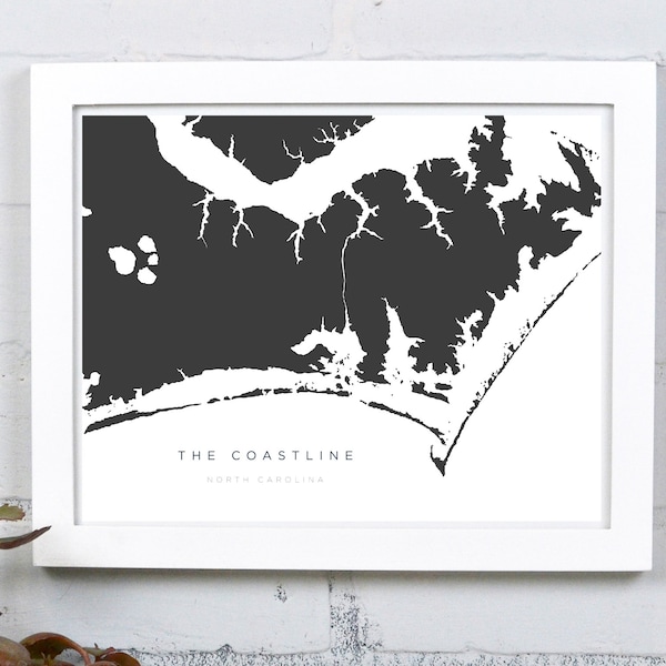 North Carolina Coastline Digital Print | NC Coast Print