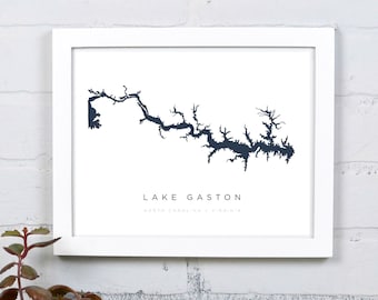 Lake Gaston | North Carolina + Virginia Lake Multi-Size Print