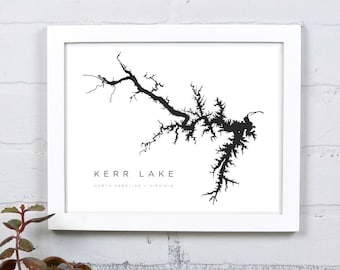 Kerr Lake | North Carolina + Virginia Lake Multi-Size Print