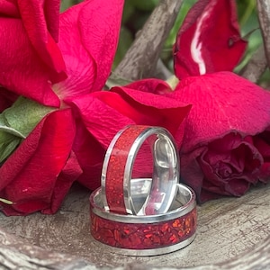 His and hotsell hers ruby rings