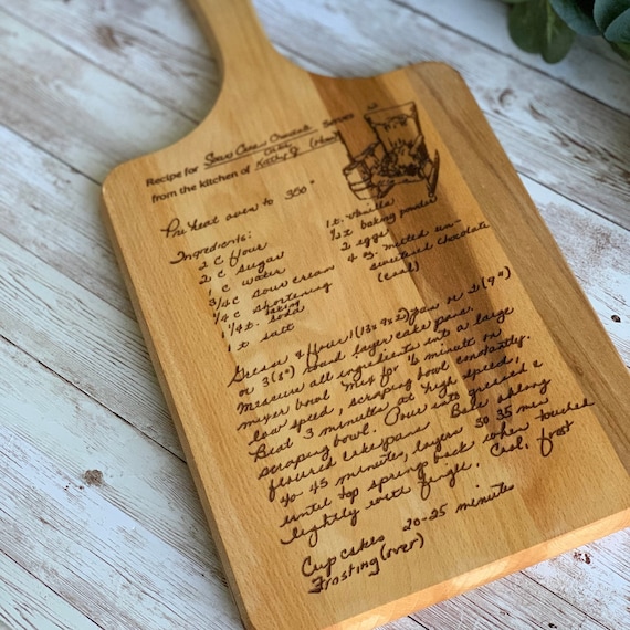 Recipe Cutting Board / Personalized Cutting Board / Engraved Etsy
