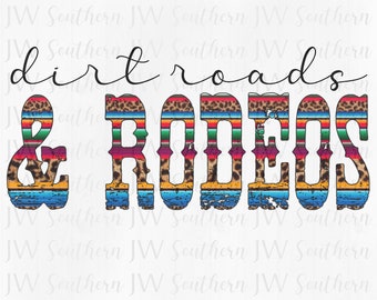 Onverharde wegen & Rodeos PNG - Instant digitale download