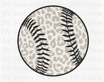 Cheetah Baseball or Softball PNG - Instant digital download