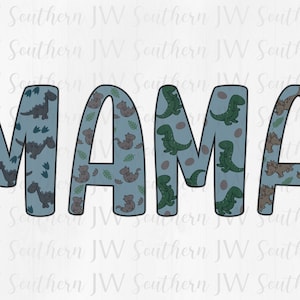 Blauer Dino Mama PNG