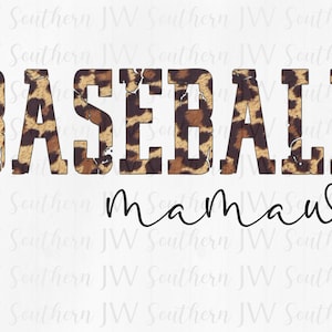 Leopard Baseball Mamaw PNG
