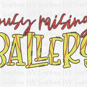 Busy Raising Ballers PNG (Softball)