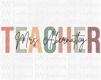 Personalized Teacher PNG