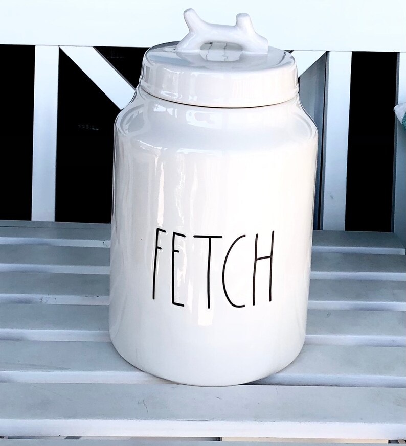 Rae Dunn Fetch Dog Treat Canister Etsy