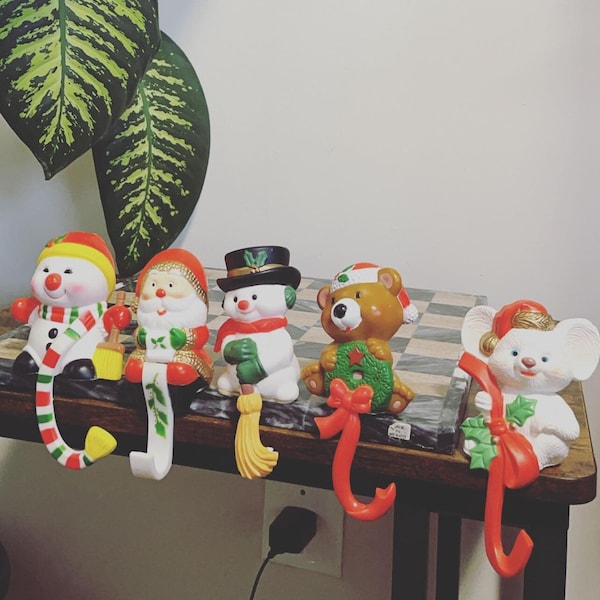 Vintage Plastic Stocking Holder Etsy