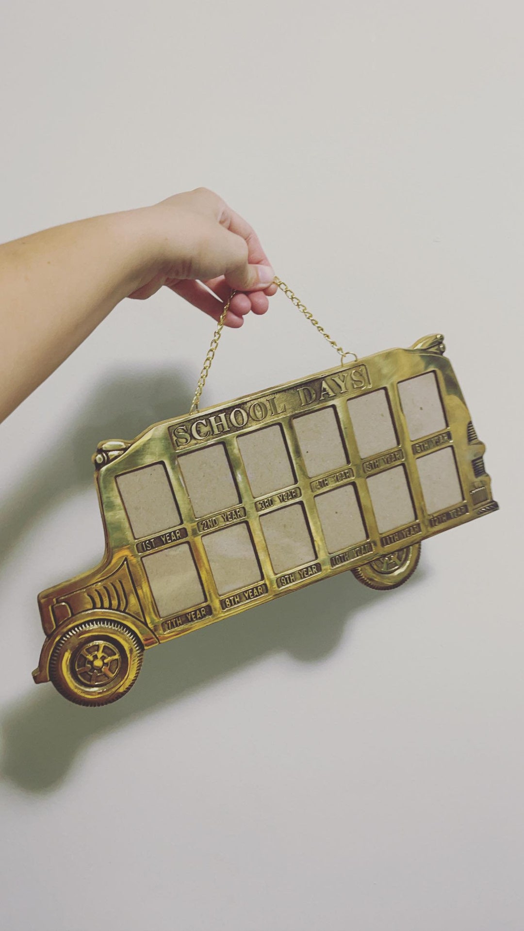 Vintage Brass School Bus Frame school Days Etsy