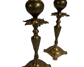 Candelabros de latón de 23 cm de altura, par