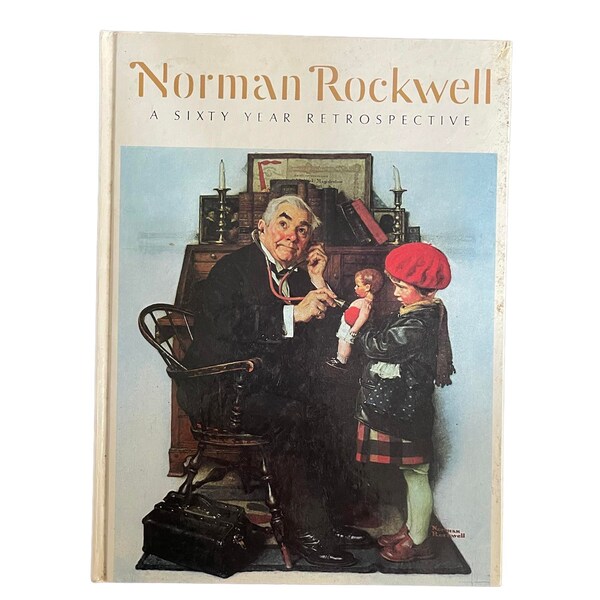 Vintage Norman Rockwell Lithograph | The Doctor and the Doll - March 12, 1926 | 1972 Curris Publishing Co. | Published by Donald Art Co. Inc