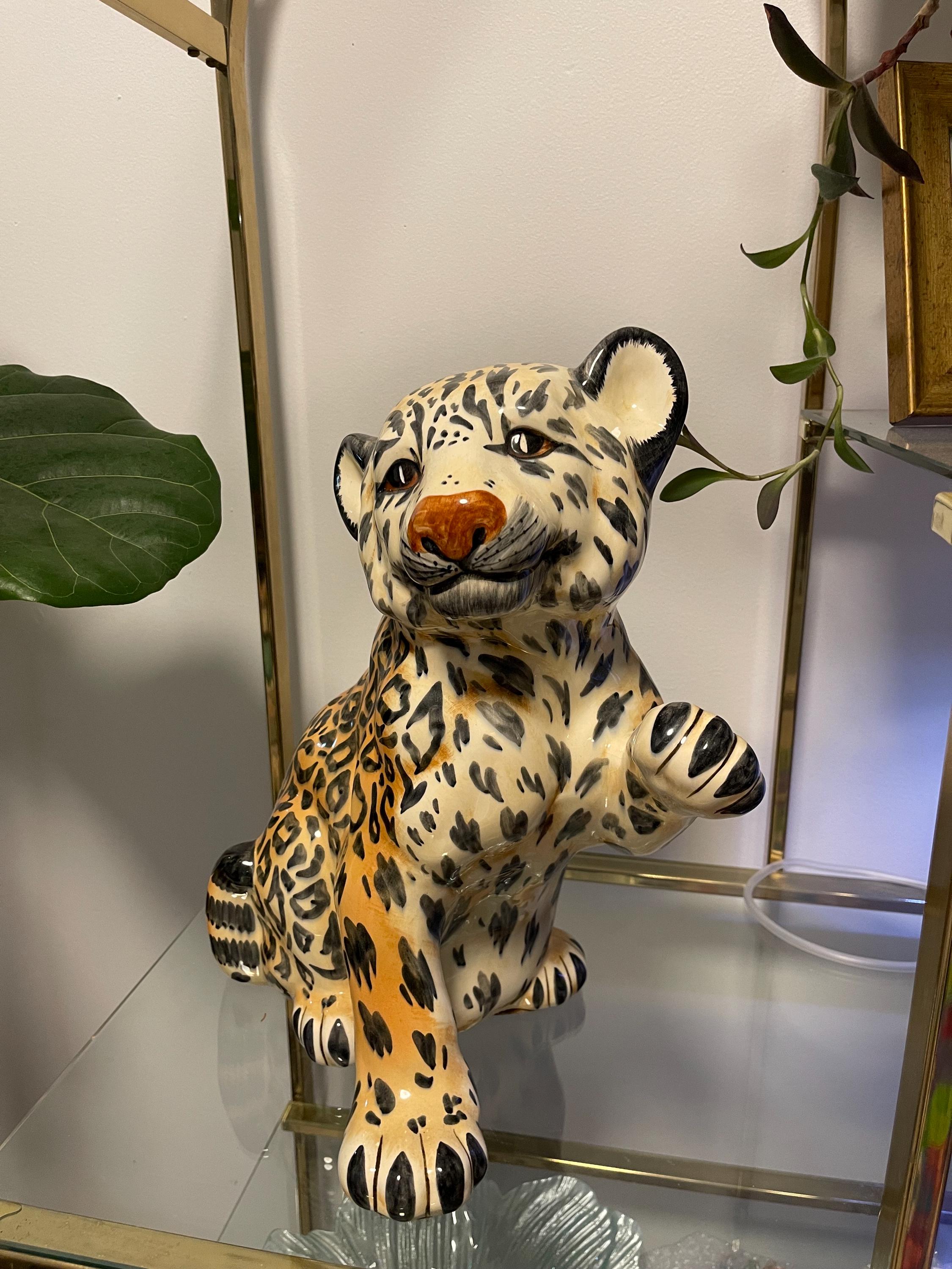 ジャガー（豹）ゴールド置物 imgrc0091373242.jpg ジャガー（豹