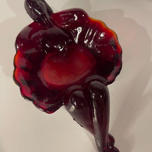 MOSSER GLASS &quot;Bathing Beauty&quot; Soap Dish  ruby red