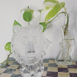 Cool glass bear statue, home decor , glass figurine