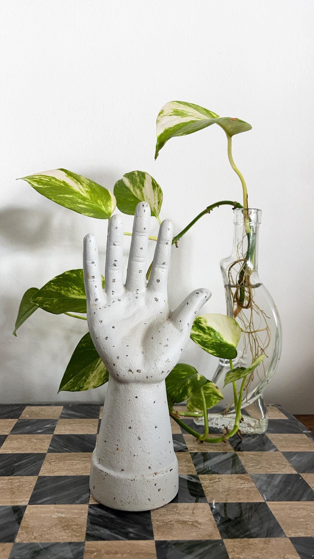 Cast Iron Hand Ring Holder Rare Vintage Decor Vanity Decor Etsy