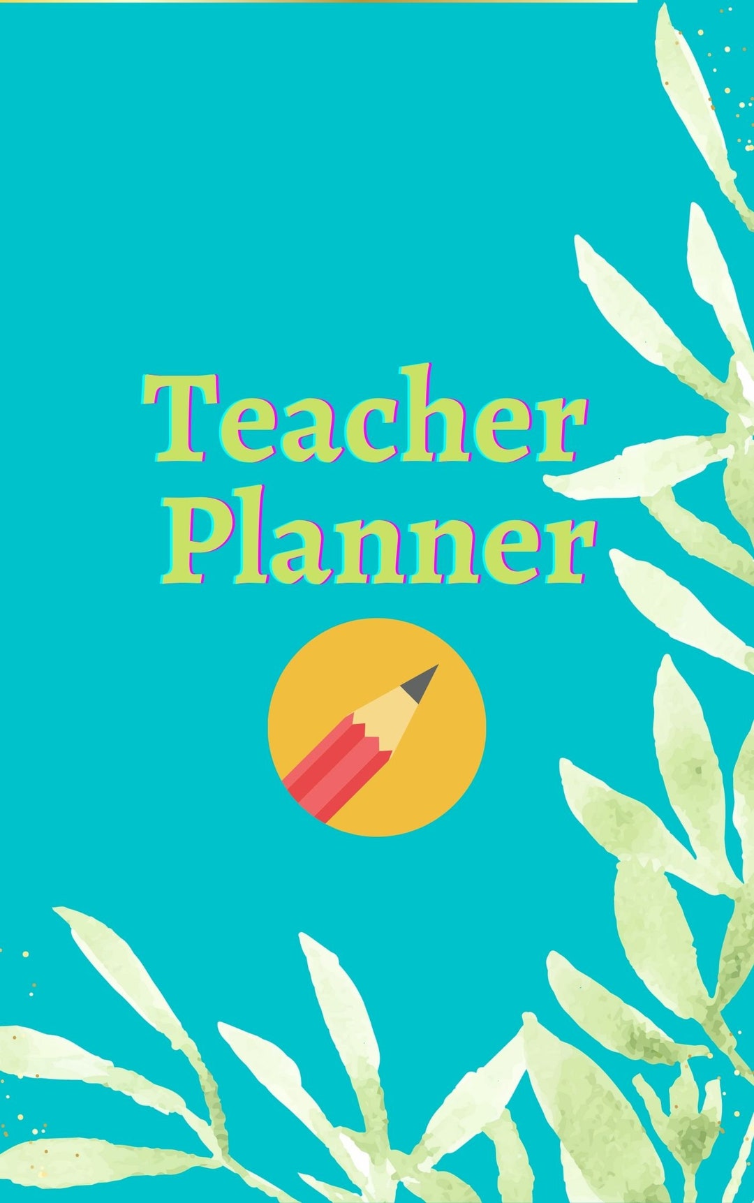 Teacher Planner Template Etsy