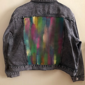 Benutzerdefinierte bemalt abgeschnitten Jean Jacke