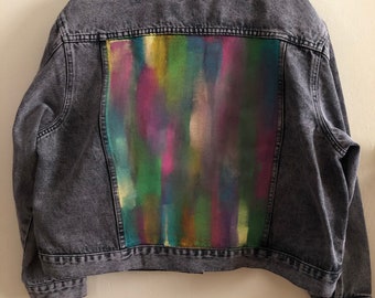 Benutzerdefinierte bemalt abgeschnitten Jean Jacke