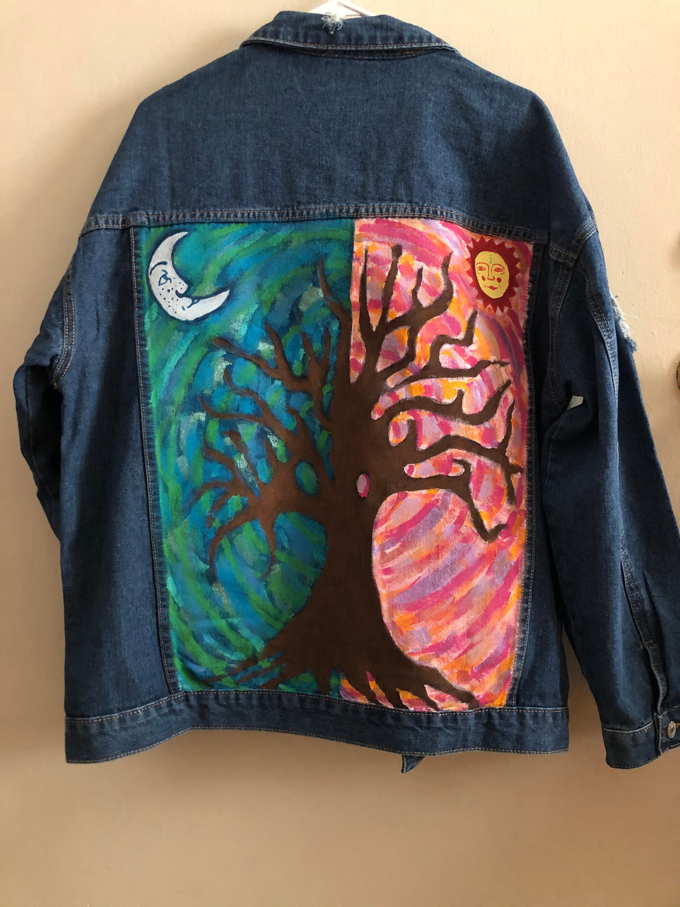 Custom Painted Jean Jacket - Etsy