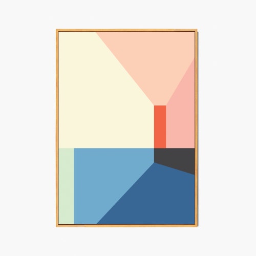 Mid Century Modern Printable Color Block Wall Art Large Etsy