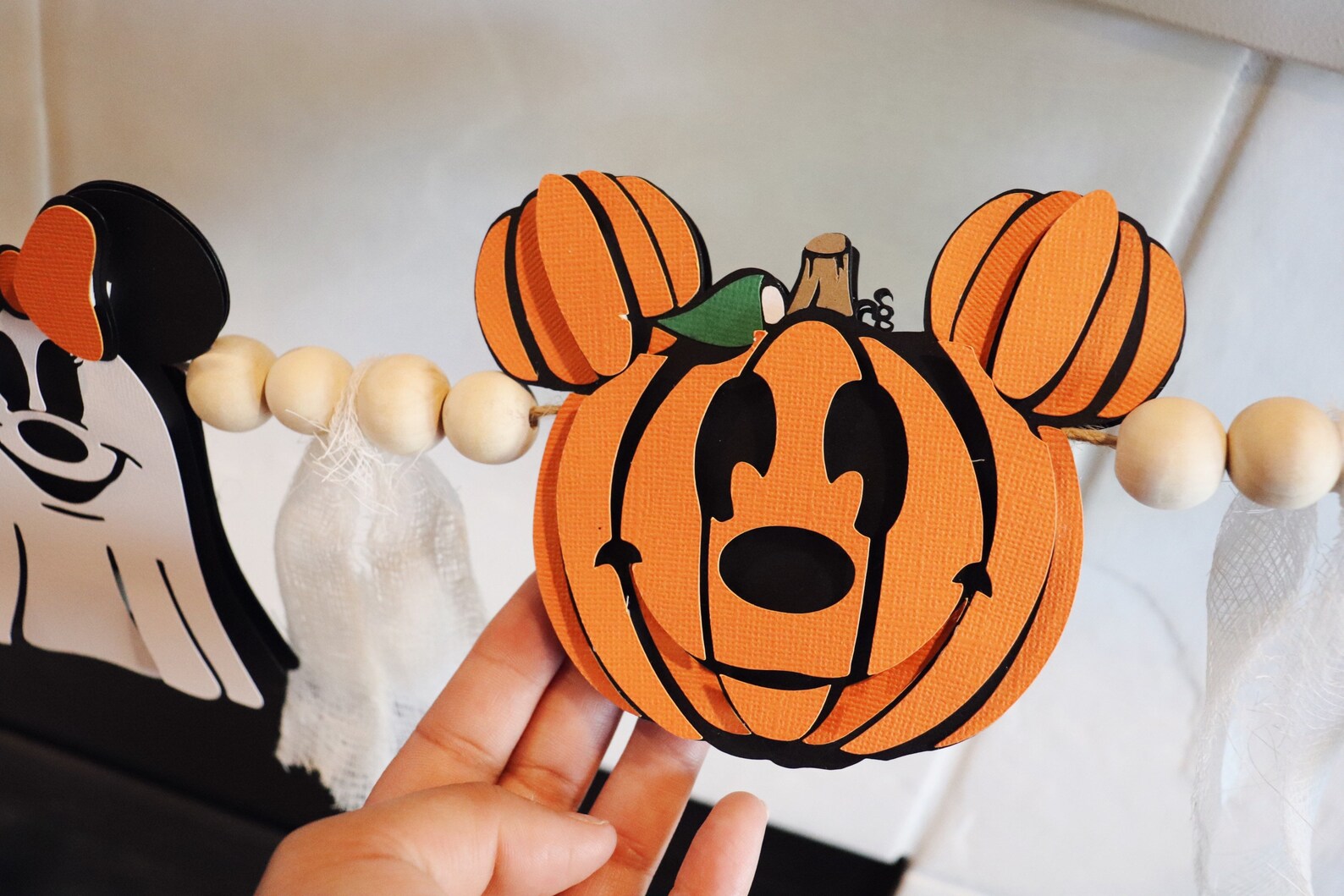 Halloween Mickey Garland Halloween Decor Mantel Decor Etsy