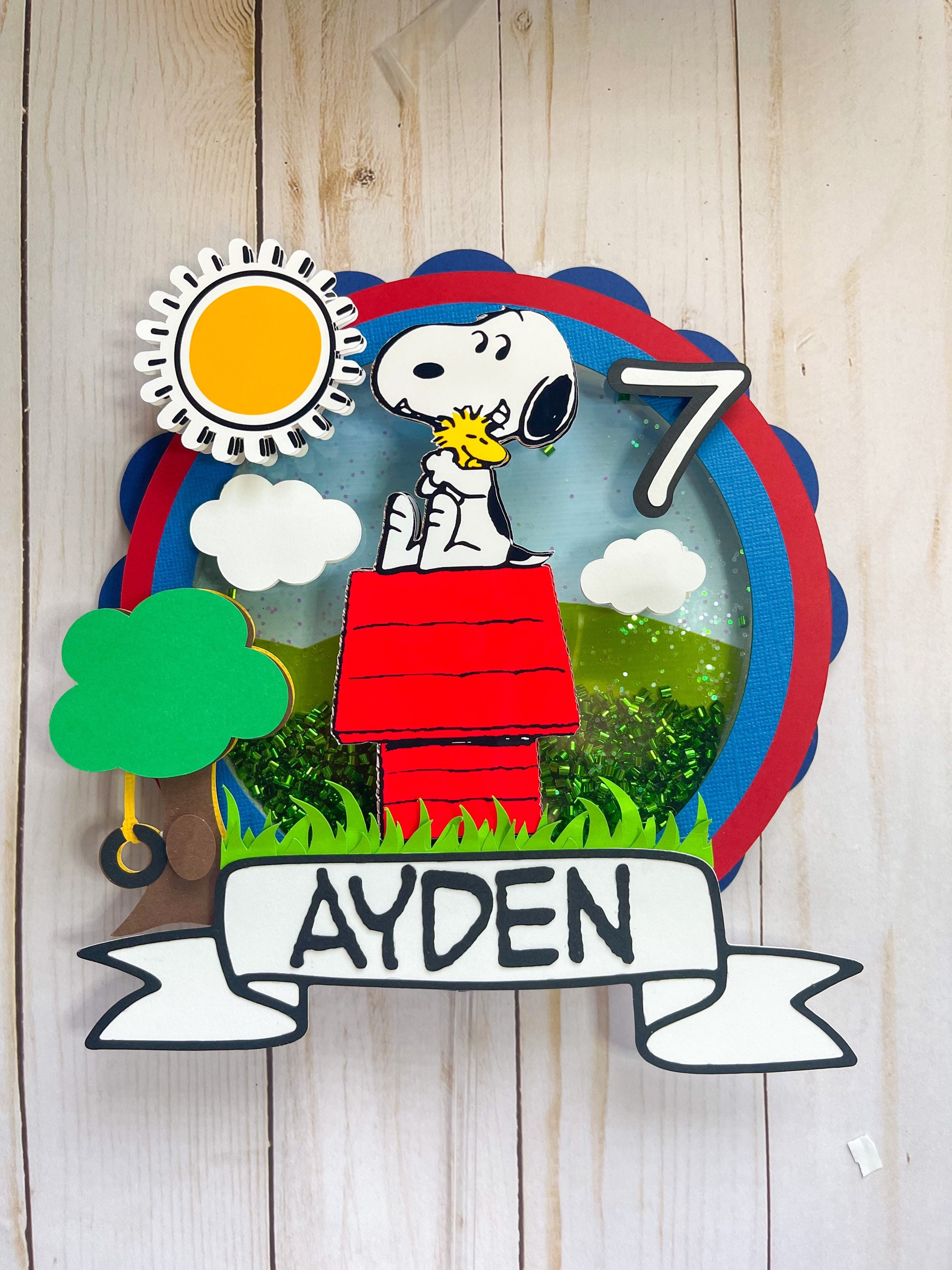 Snoopy Birthday Snoopy Party Snoopy Cake Topper Party Etsy