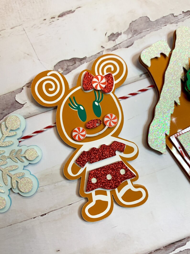 Mickey Gingerbread Garland Christmas Garland Disney Etsy