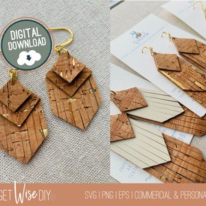 Earring SVG - Earrings Cut File - PNG - Cricut Digital File - Fringe Earring SVG
