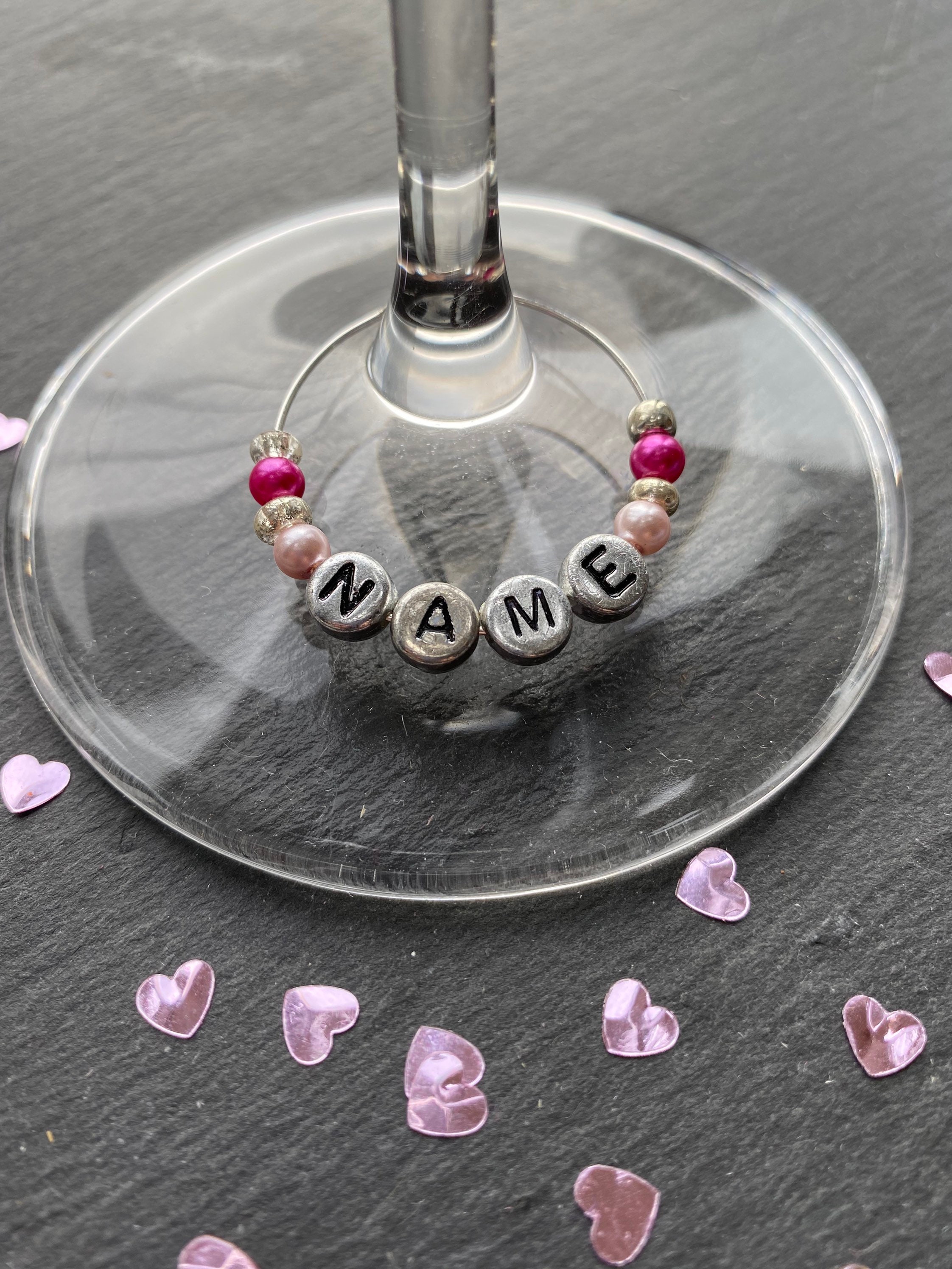 Personalisierte Wein Glas Charms Hochzeit / Party / Geschenk Etsy