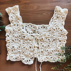 Handmade Crochet Flower Motif Cardigan