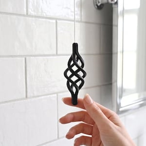 Sculptural Metal Light Pull - Decorative Bathroom or Shower Pull Cord - Modern Twisted Design