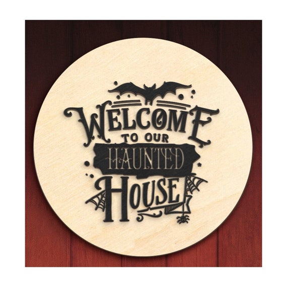 Happy Halloween Welcome to Our Haunted House 3D Sign Spooky - Etsy